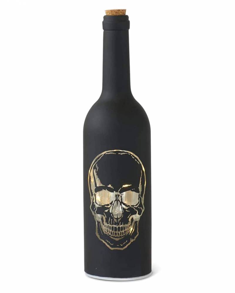 Halloween Totenkopf LED Flasche  Halloween Dekoration von Karneval Universe