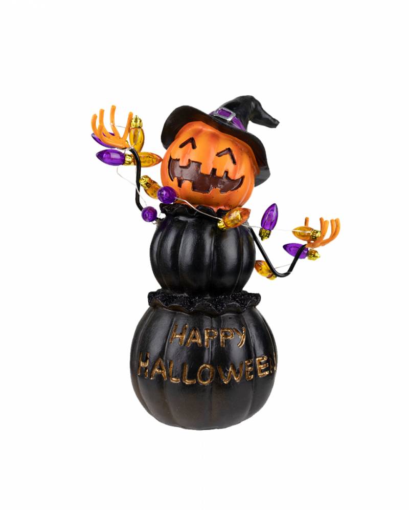 Happy Halloween Witchy Kürbis Figur mit LED 20 cm ➔ von Karneval Universe