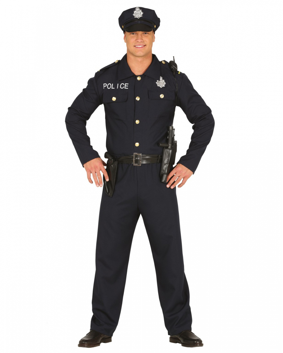 Herren Cop Kostüm für Fasching & Karneval M von Karneval Universe
