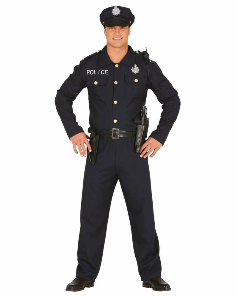 Herren Cop Kostüm für Fasching & Karneval M von Karneval Universe