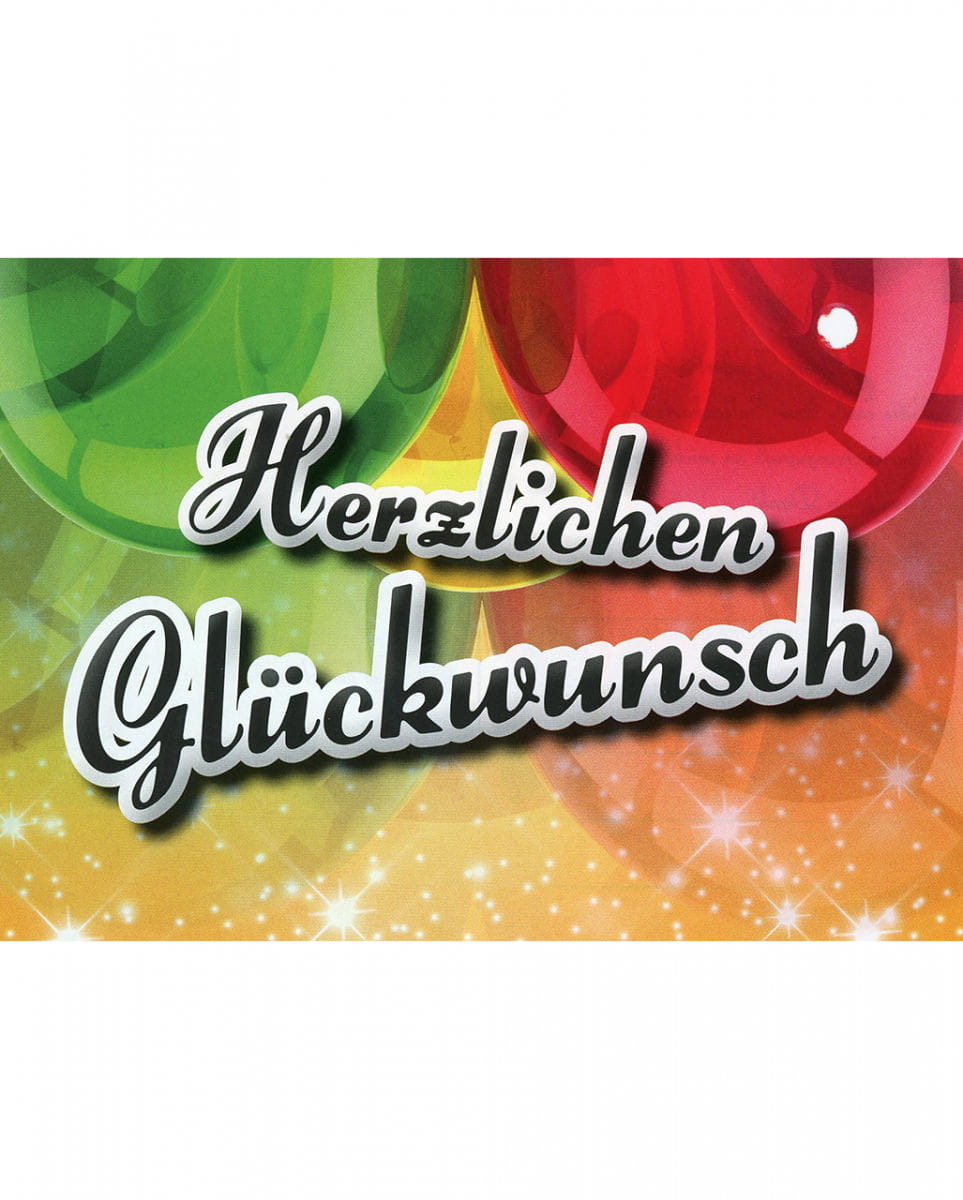 Herzlichen Glückwunsch Ballon-Grußkarten ★ von Karneval Universe