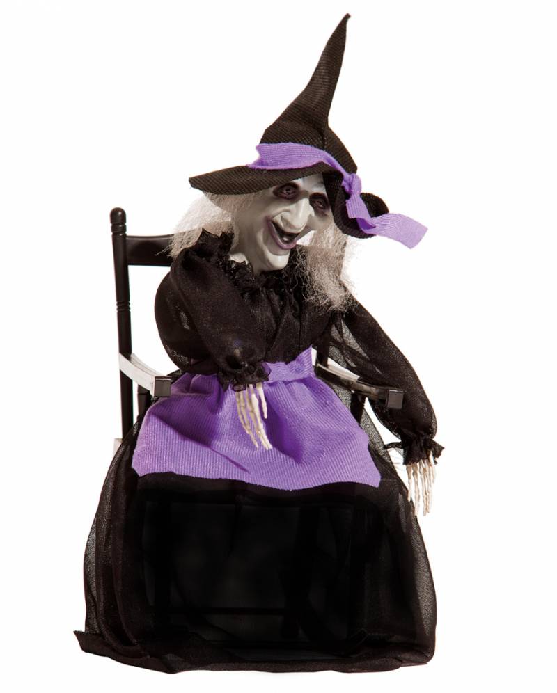 Hexe im Schaukelstuhl Animatronic für Halloween von Karneval Universe
