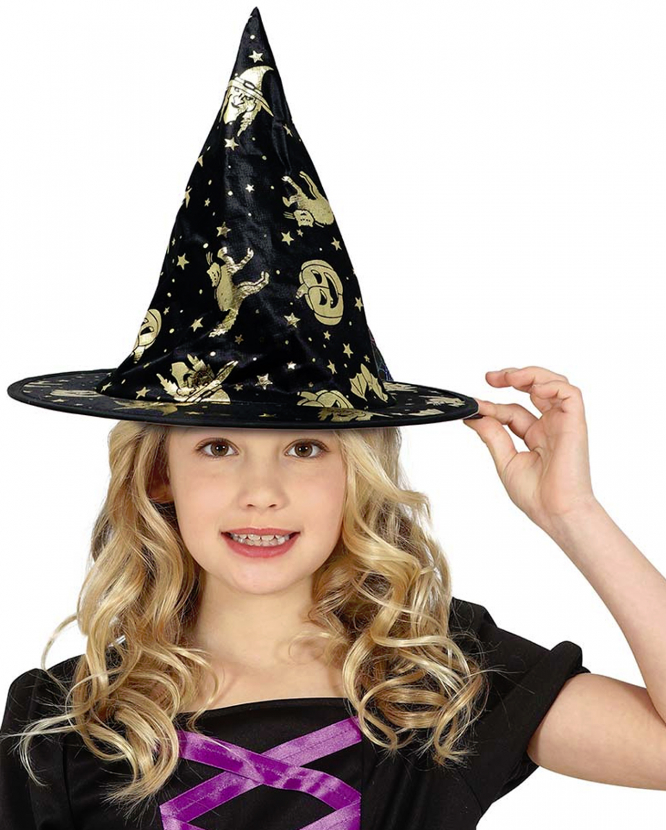 Hexenhut mit Halloween Motiven für Kinder für ? von Karneval Universe