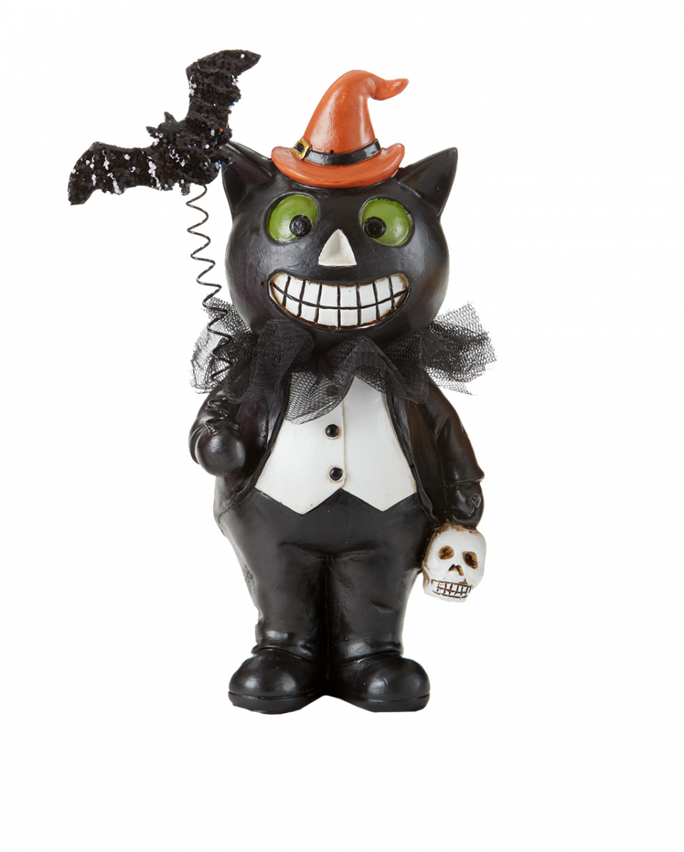 Hexenkatze im Smoking und Hexenhut Figur 19cm ➤ von Karneval Universe