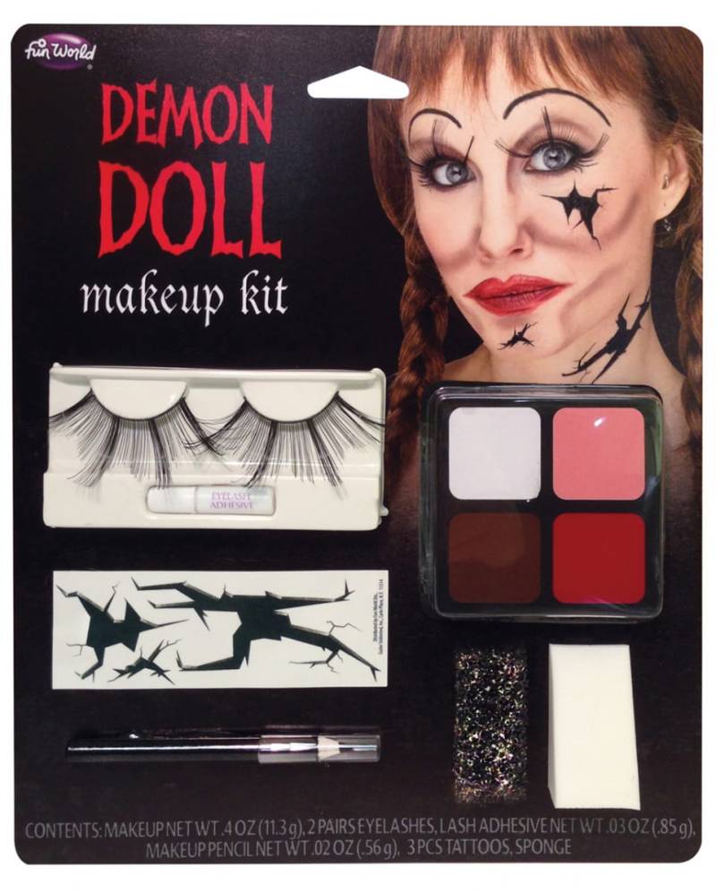 Horrorpuppe Schminkset für Halloween kaufen! von Karneval Universe