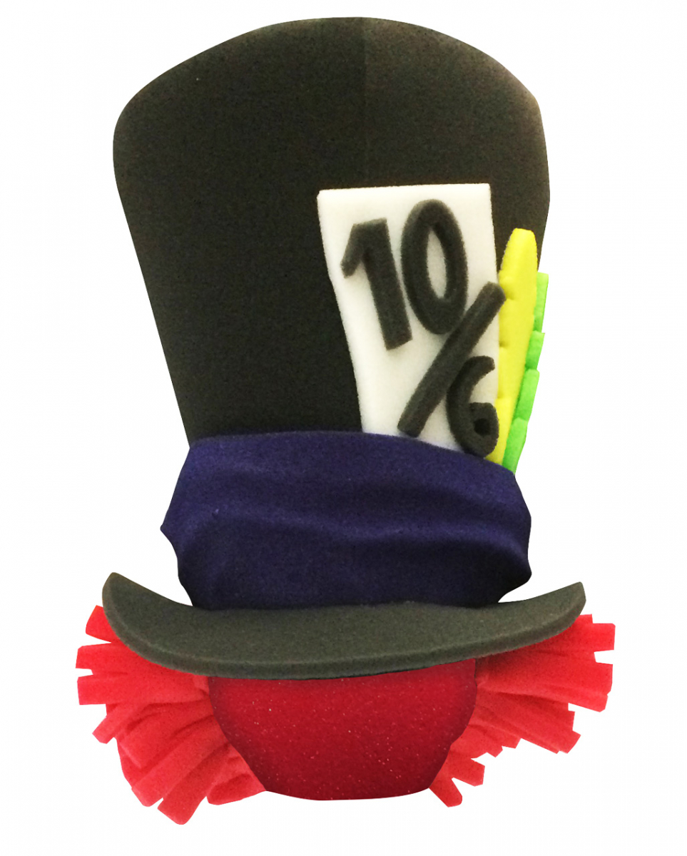 Hutmacher Hut aus Schaumstoff  für Kostüme von Karneval Universe