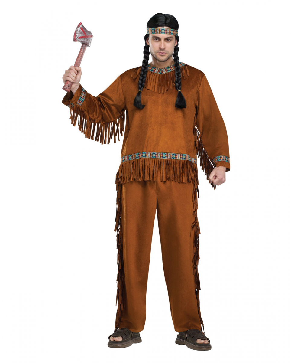 Indianer Kostüm für Herren für Wild West Partys One Size von Karneval Universe