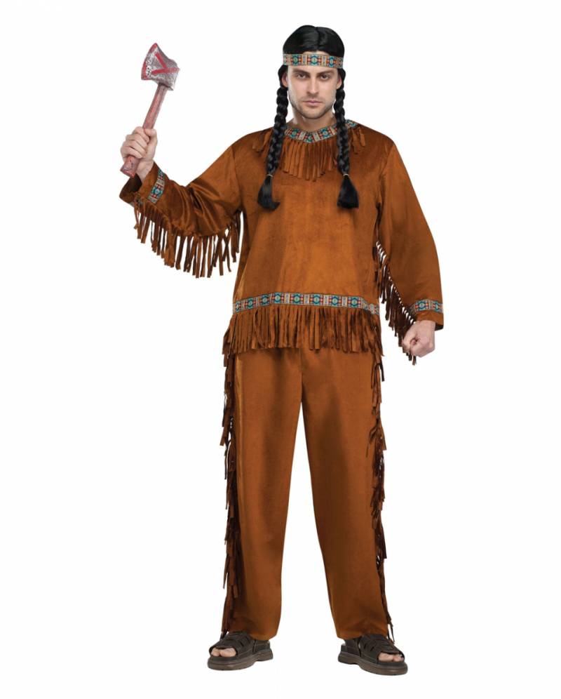 Indianer Kostüm für Herren für Wild West Partys One Size von Karneval Universe