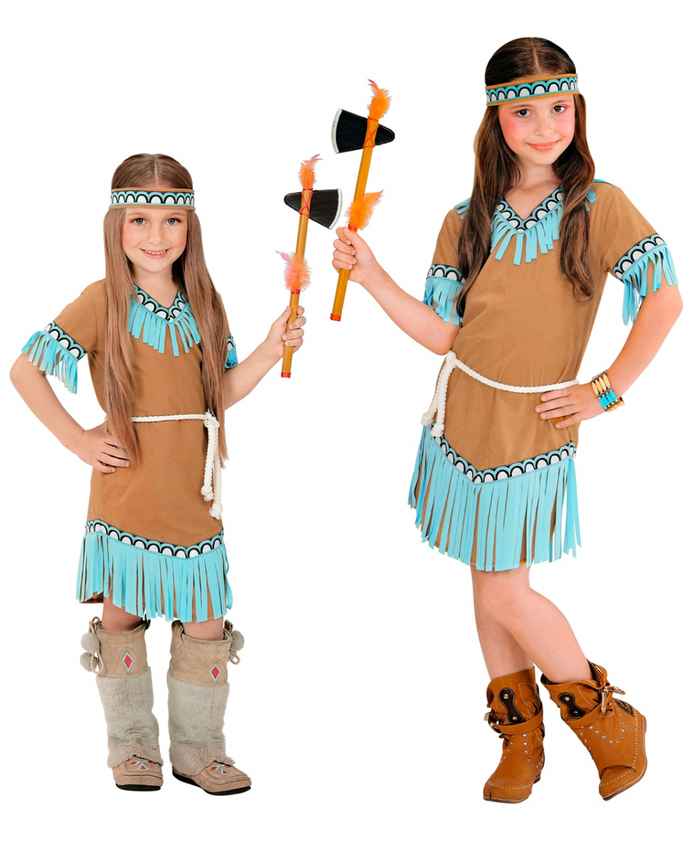 Indianerin Kinderkostüm für den Kinderfasching M von Karneval Universe