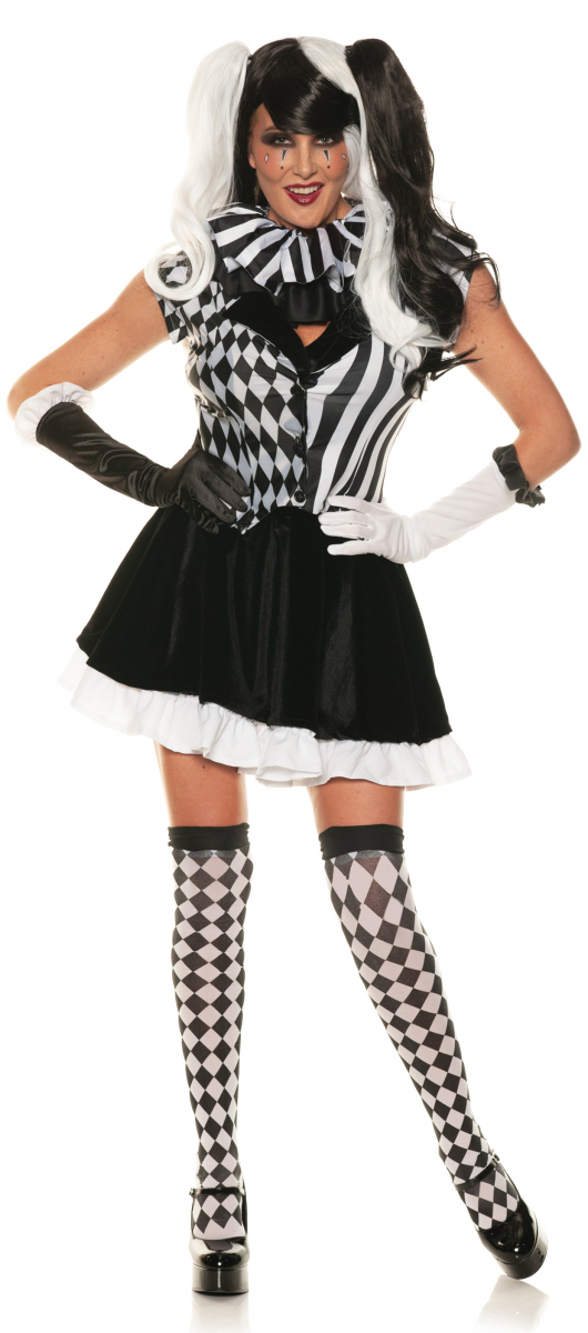 Jester Frauenkostüm für Karneval & Halloween L von Karneval Universe