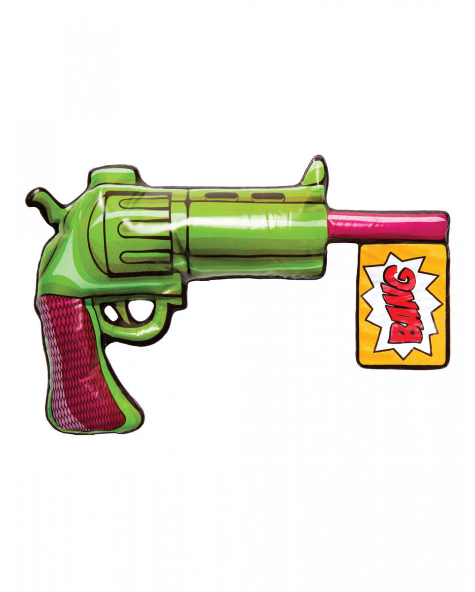Joker Revolver aufblasbar als Spielzeugwaffe von Karneval Universe