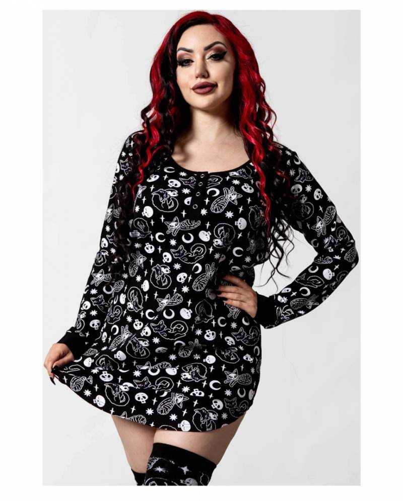 KILLSTAR Purr Off Schlafkleid Lounge Mode L von Karneval Universe