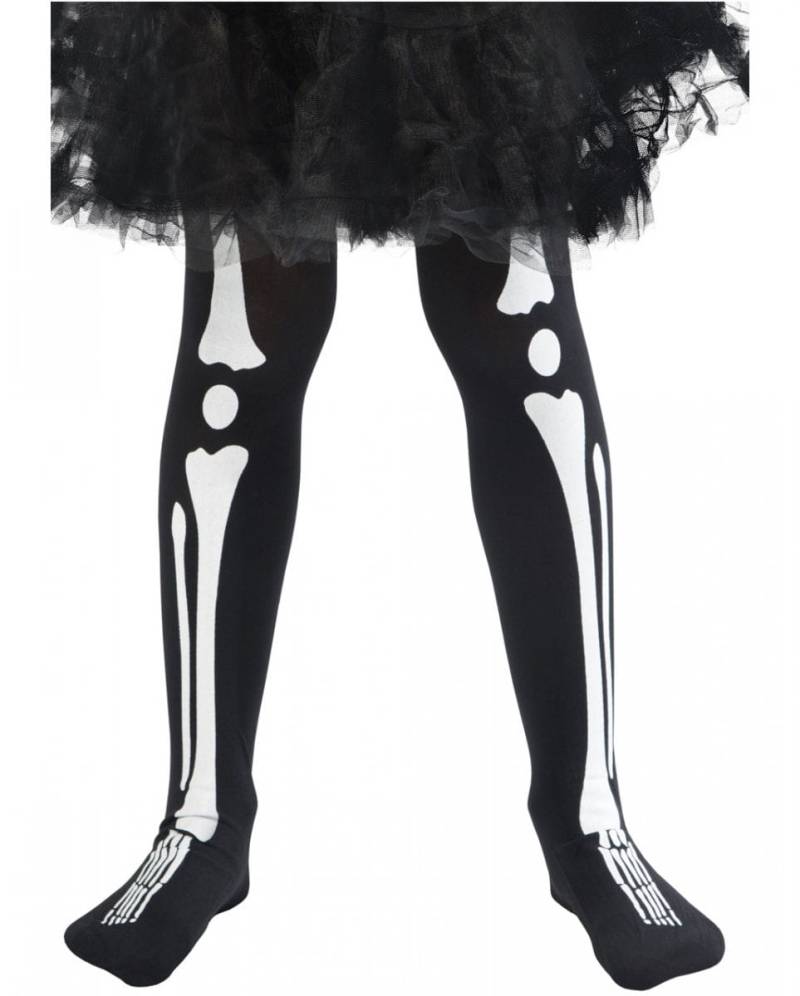 Kinderstrumpfhose Skelett für Fasching & Halloween von Karneval Universe