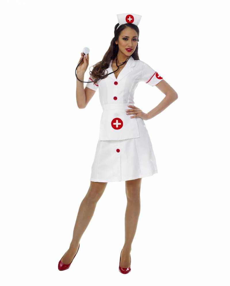Klassisches Krankenschwester Kostüm 3-tlg. für Fasching & Karneval S von Karneval Universe
