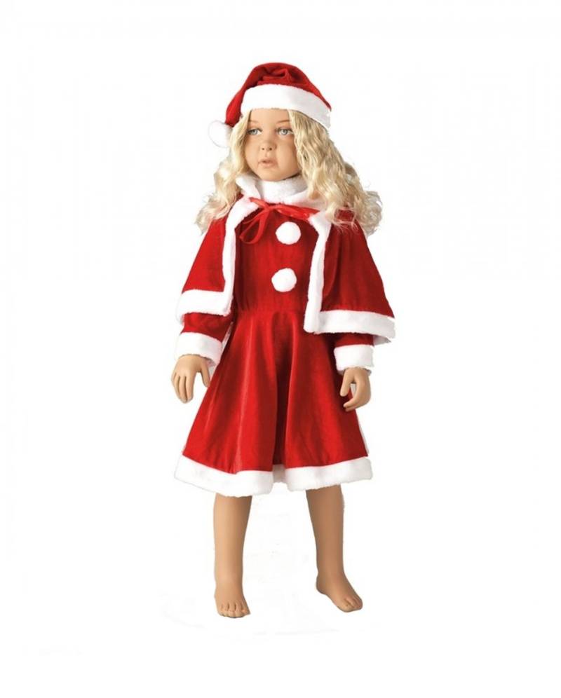 Kleine Miss Santa Kinderkostüm mit Cape   Niedliches Kostüm für von Karneval Universe