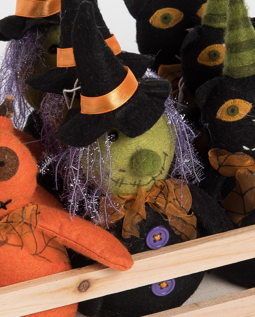Kleine Plüsch Halloween Hexen Figur ordern von Karneval Universe