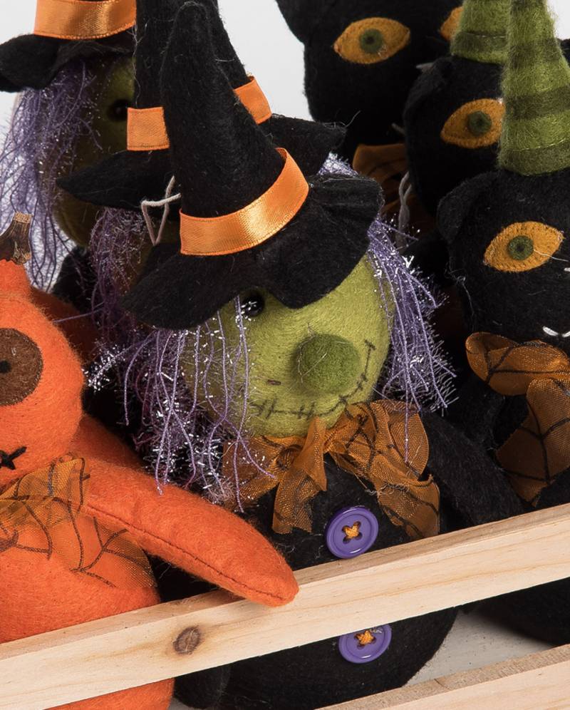 Kleine Plüsch Halloween Hexen Figur ordern von Karneval Universe