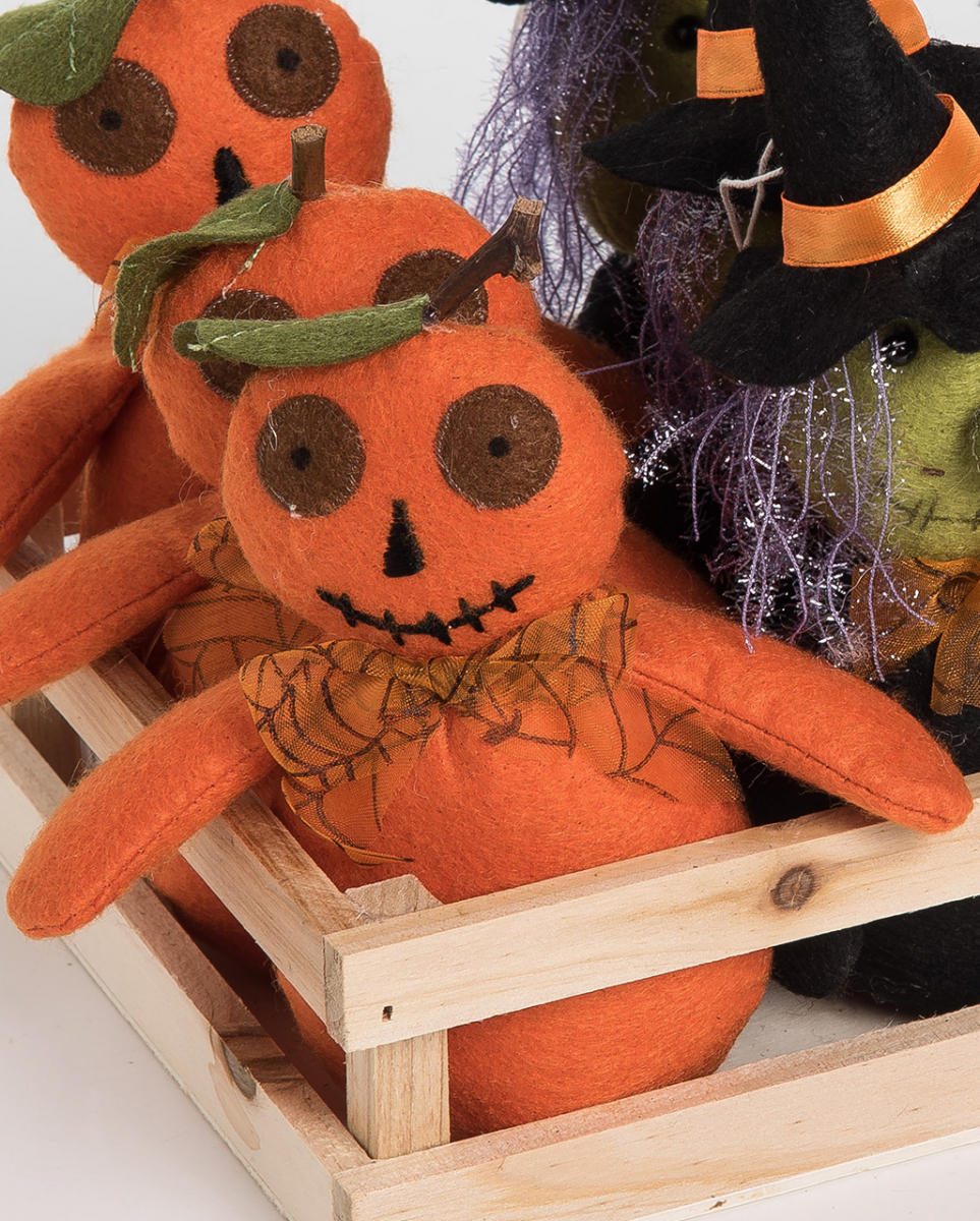 Kleine Plüsch Halloween Kürbis Figur ordern von Karneval Universe