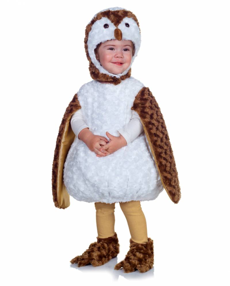 Kleine Plüsch Schleiereule Babykostüm für Fasching M von Karneval Universe