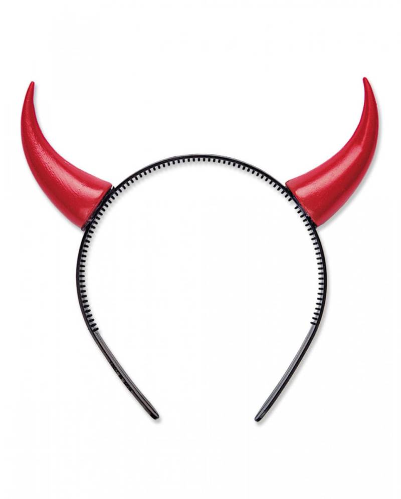 Kleine rote Teufelshörner Halloween Haarreif von Karneval Universe