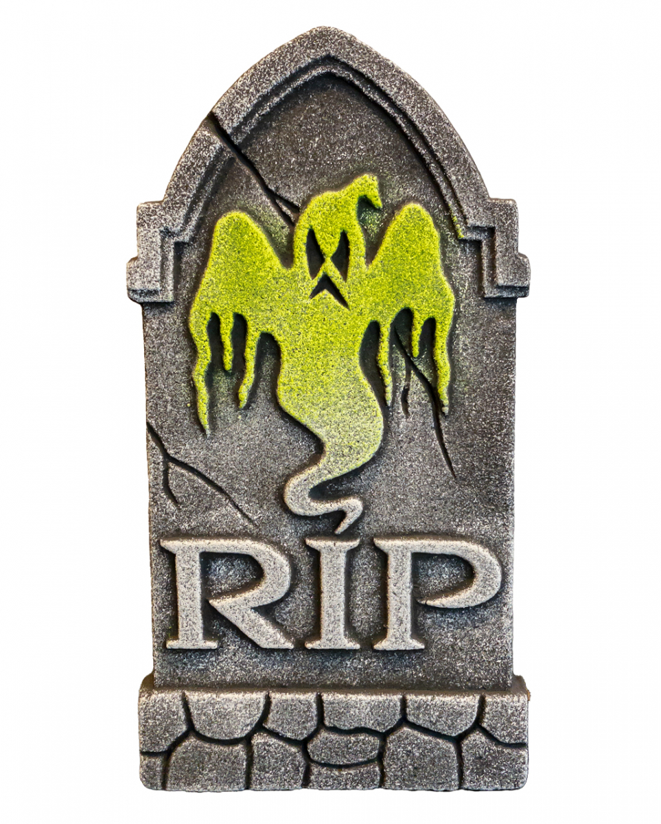 Kleiner Halloween Grabstein mit Geist 41cm für Halloween von Karneval Universe