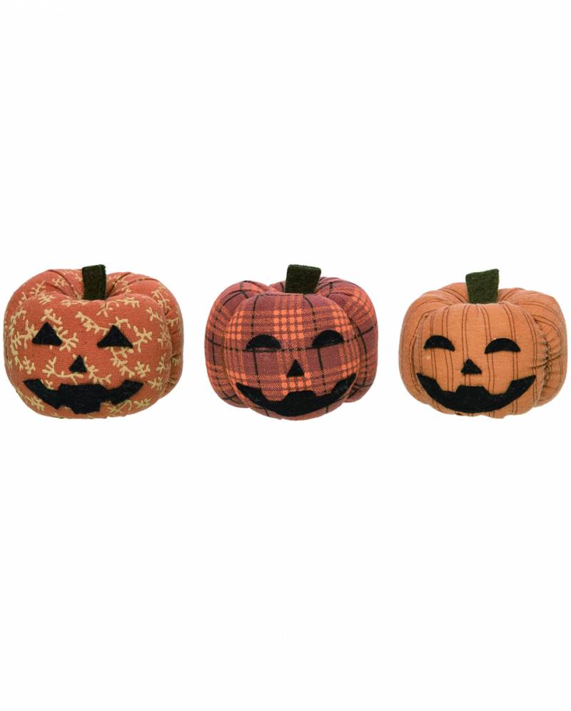 Kleiner Stoff Kürbis für Halloween als Partydeko von Karneval Universe
