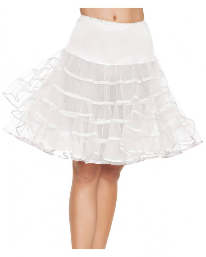 Knielanger Petticoat weiß ✩ Leg Avenue von Karneval Universe