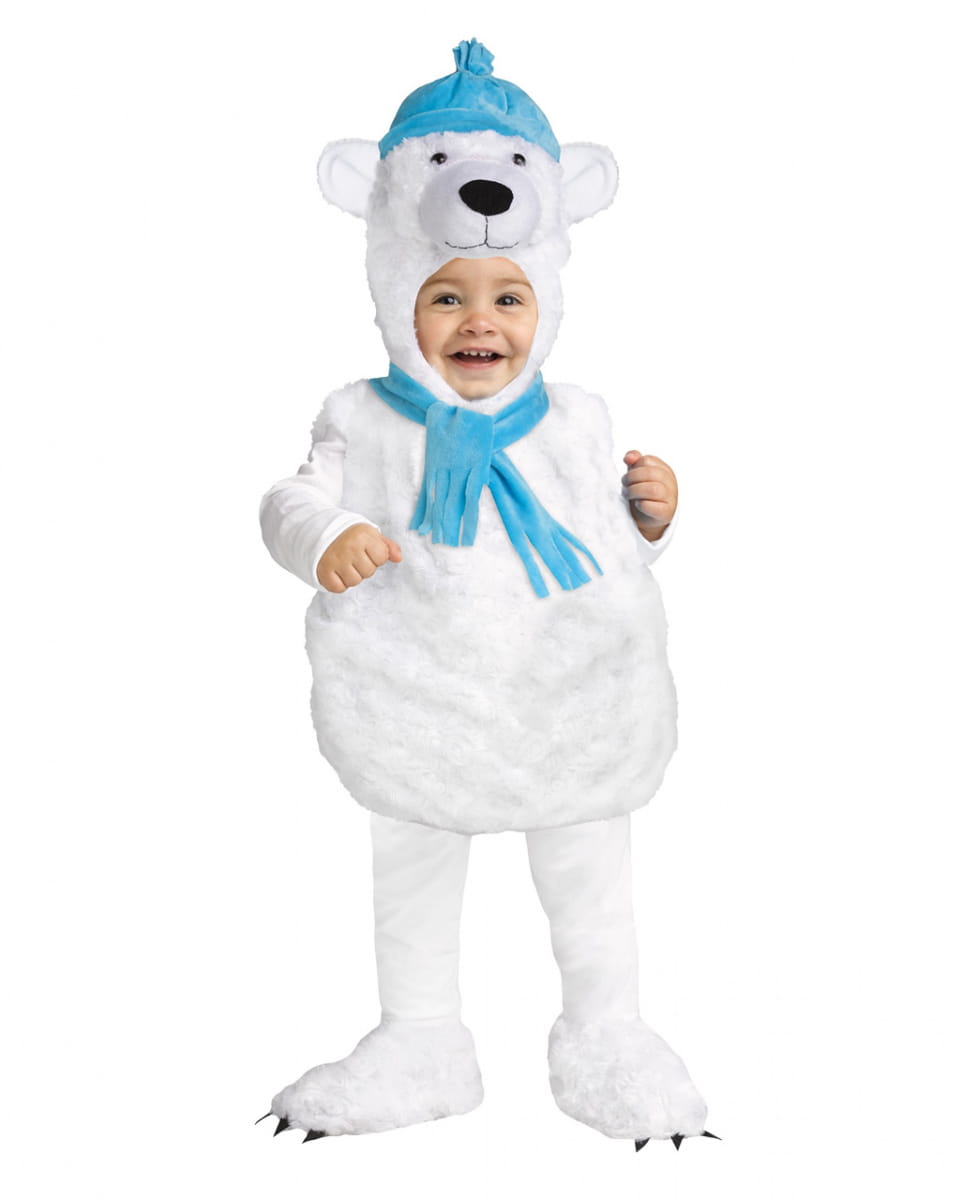 Knuddeliger Polar Bär Babykostüm für Karneval XS- 12-18 Monate von Karneval Universe