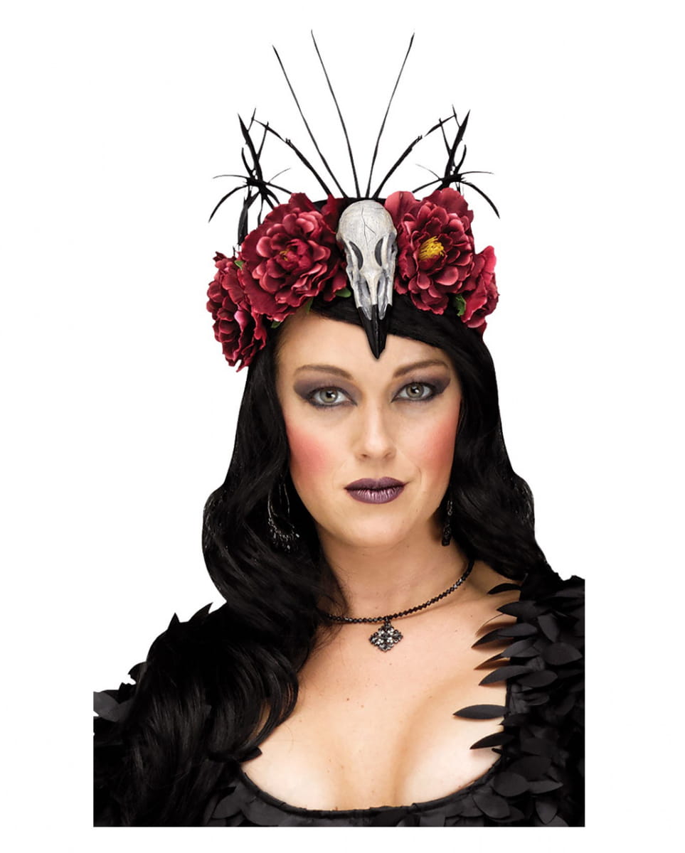 Kopfschmuck Raben Königin  Kostüm Accessoire von Karneval Universe