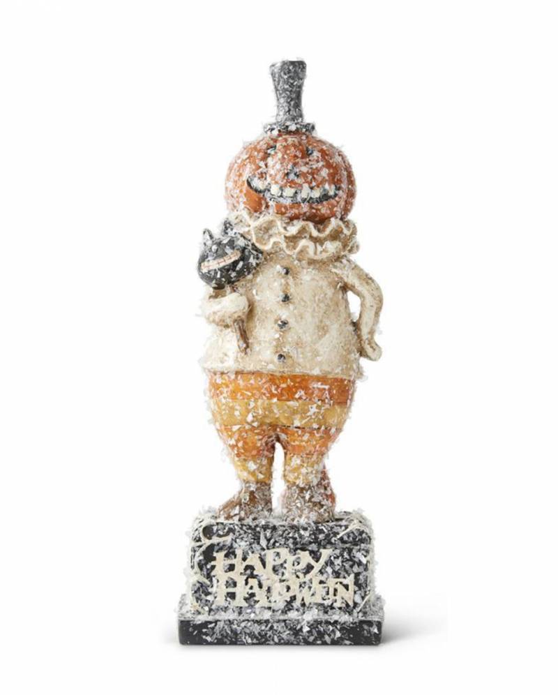 Kürbis Männchen Figur mit Katzen Lolli & Glitter Flocken 28cm ➔ von Karneval Universe