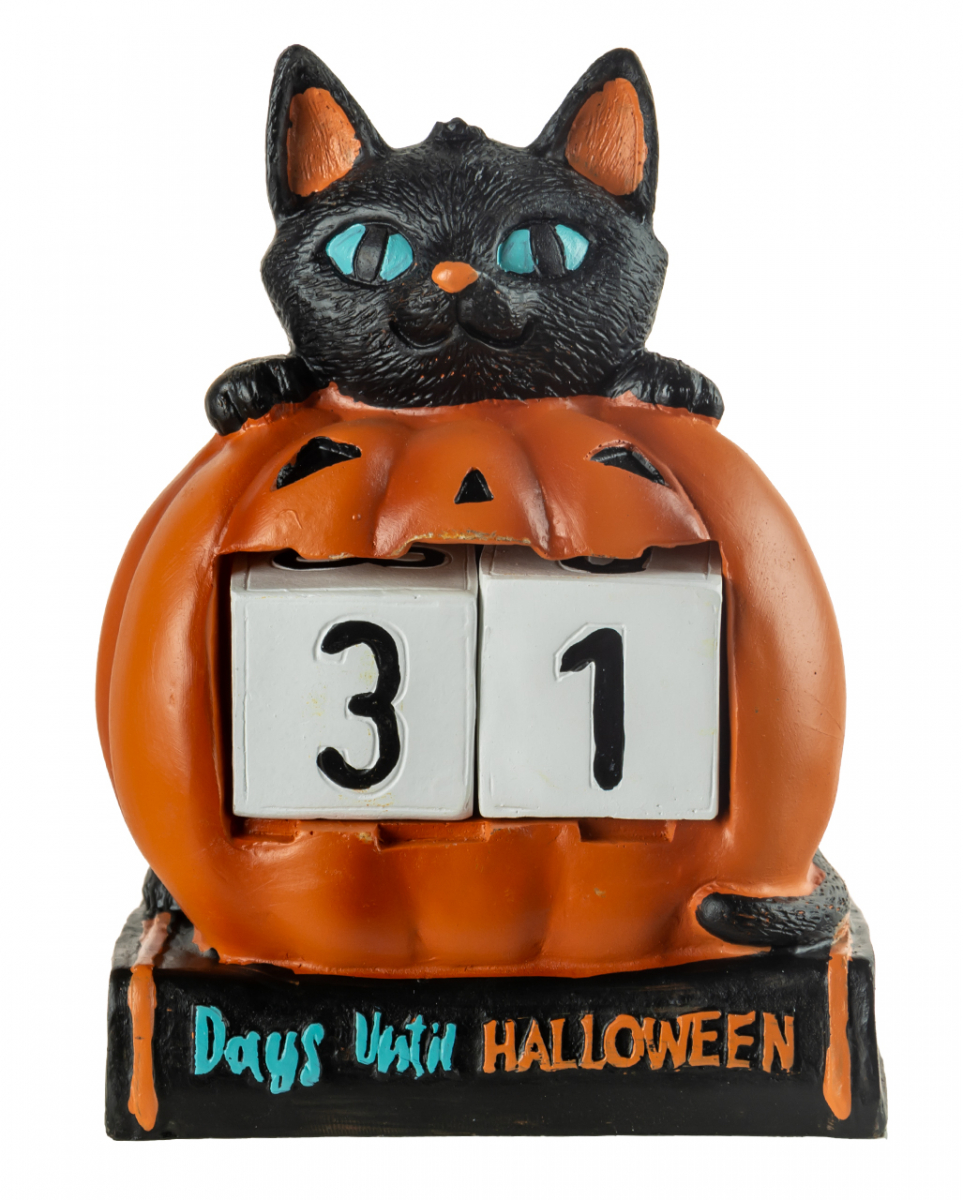 Kürbis & Katze als Halloween Countdown 18cm kaufen von Karneval Universe