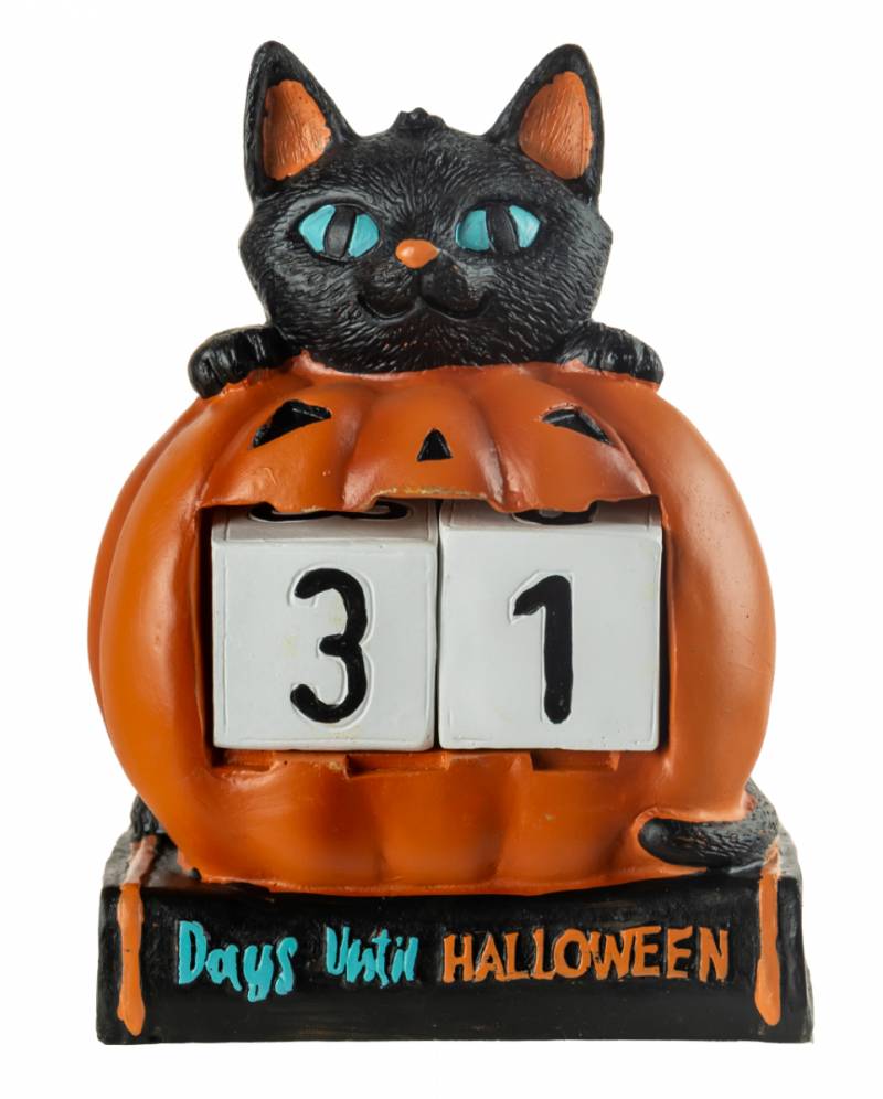 Kürbis & Katze als Halloween Countdown 18cm kaufen von Karneval Universe
