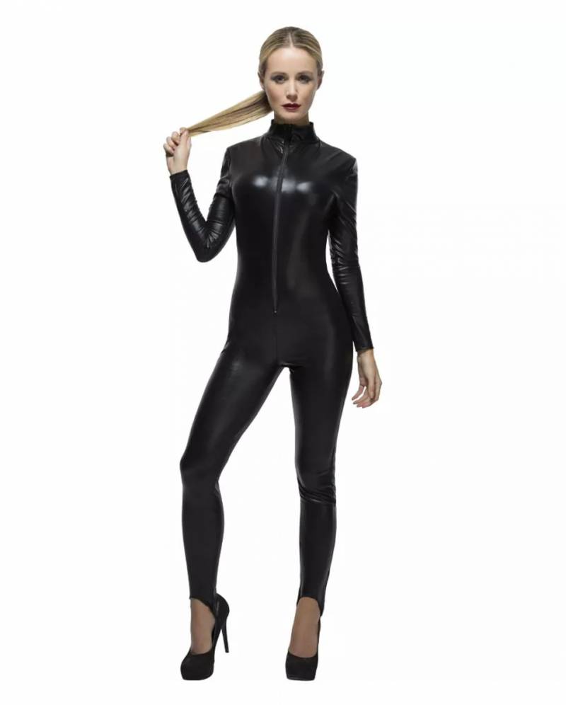 Kunstleder Catsuit Schwarz für Karneval & Fasching S von Karneval Universe