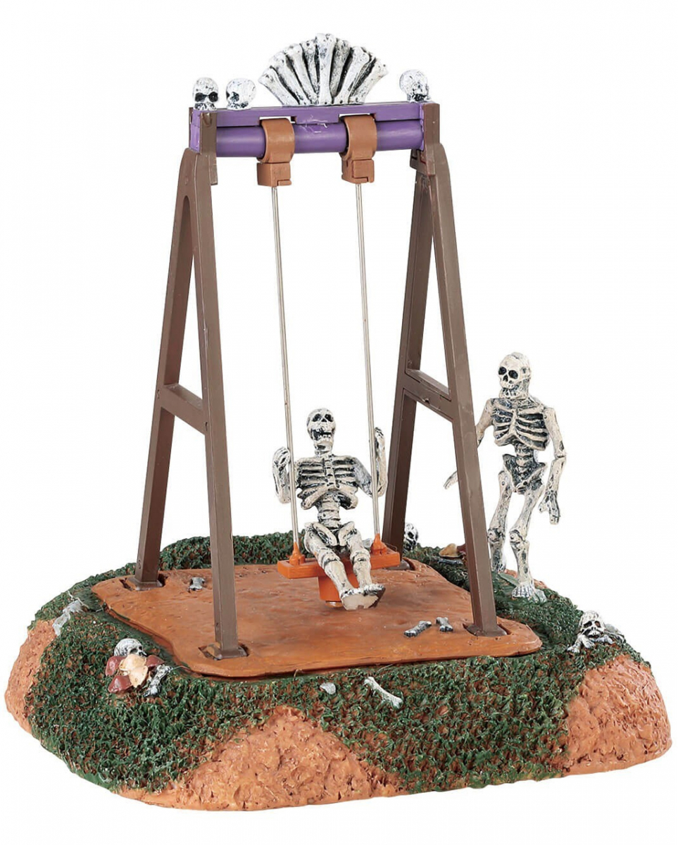 Lemax Spooky Town - Schaukelndes Skelett  Gruseldeko von Karneval Universe