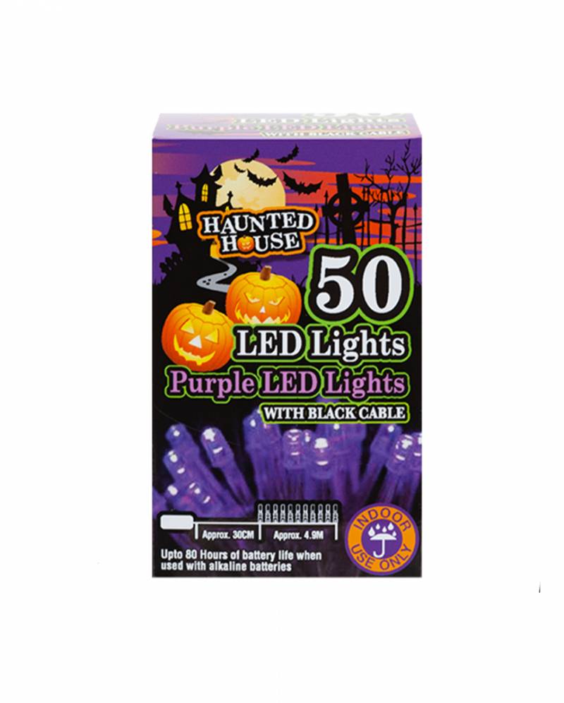 Lila Lichterkette mit 50 LEDs 5m  JETZT ordern! von Karneval Universe