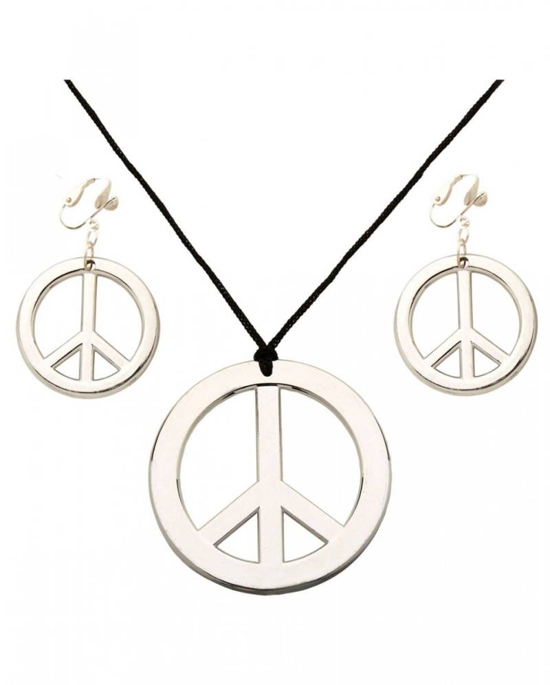 Love & Peace Schmuck-Set  für Mottoparties von Karneval Universe