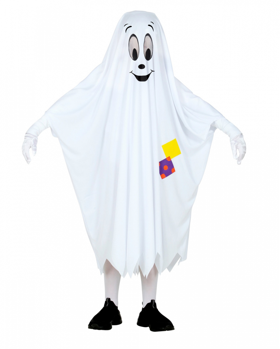 Lustiger Geister Poncho für Kinder zu Halloween S 128 / 5-7 Jahre von Karneval Universe
