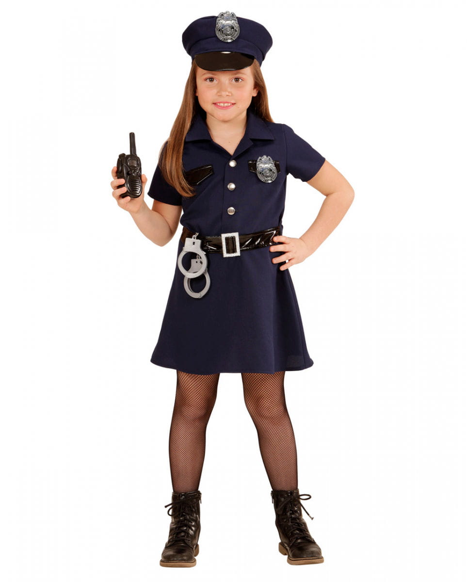 Mädchen Cop Kostüm als Berufsuniform M von Karneval Universe