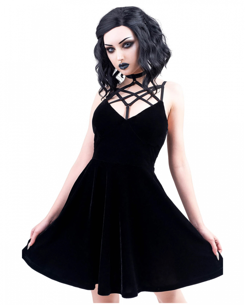 Magica Skater Kleid KILLSTAR  Gothic Mode ordern! XXL von Karneval Universe