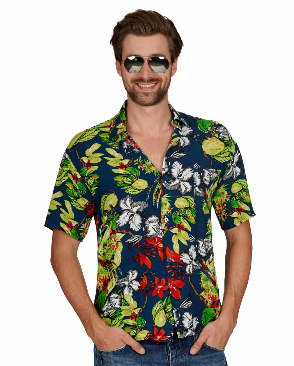 Magnum Hawaii Hemd als 80er Jahre Kostümzubehör 50/52 von Karneval Universe