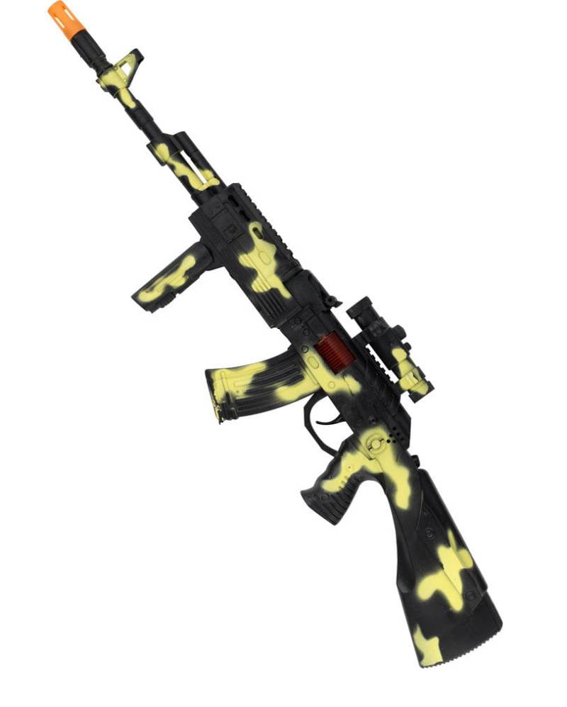Maschinengewehr Camouflage als Kostümzubehör & Spielzeugwaffe von Karneval Universe