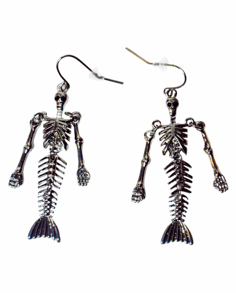 Meerjungfrau Knochenskelett Ohrringe ➔ Halloween von Karneval Universe