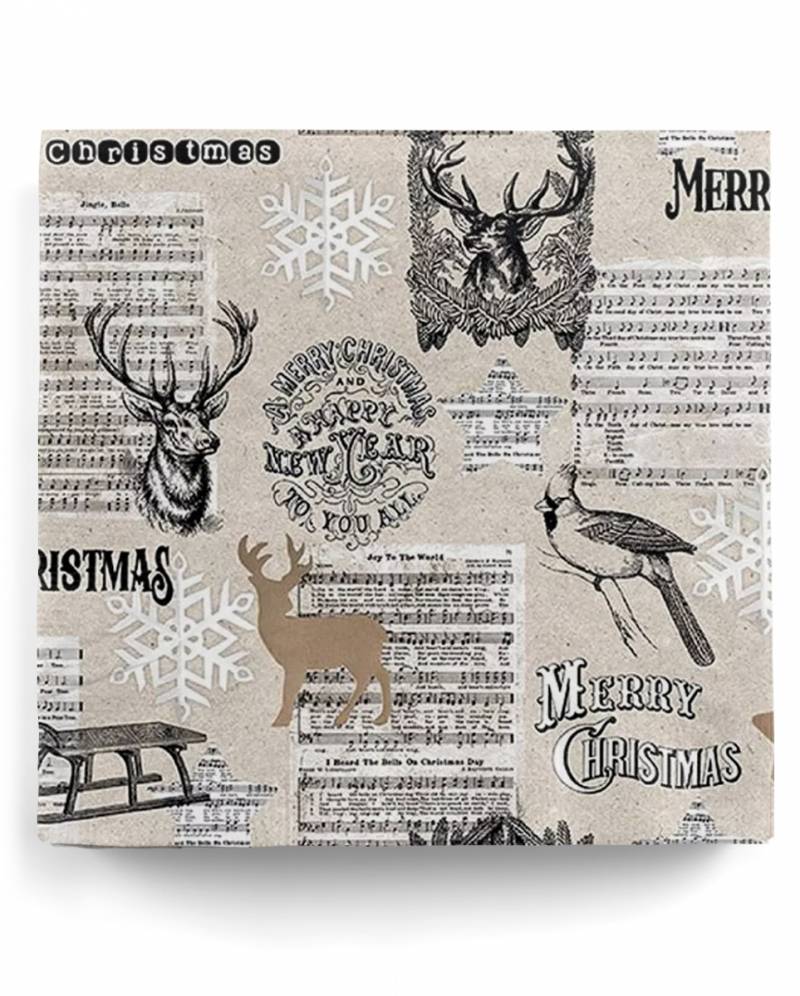 Merry Christmas Hirsch Collage Servietten 20 St. bestellen von Karneval Universe