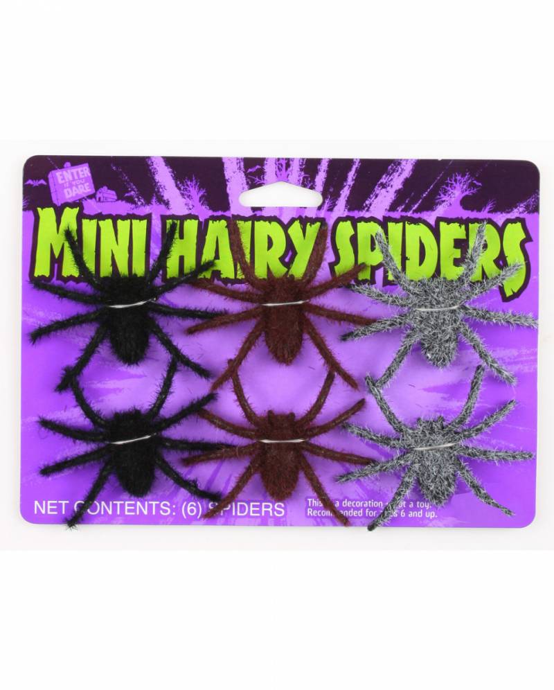 Mini Halloween Spinnen 6 St.  Halloween Insekten von Karneval Universe