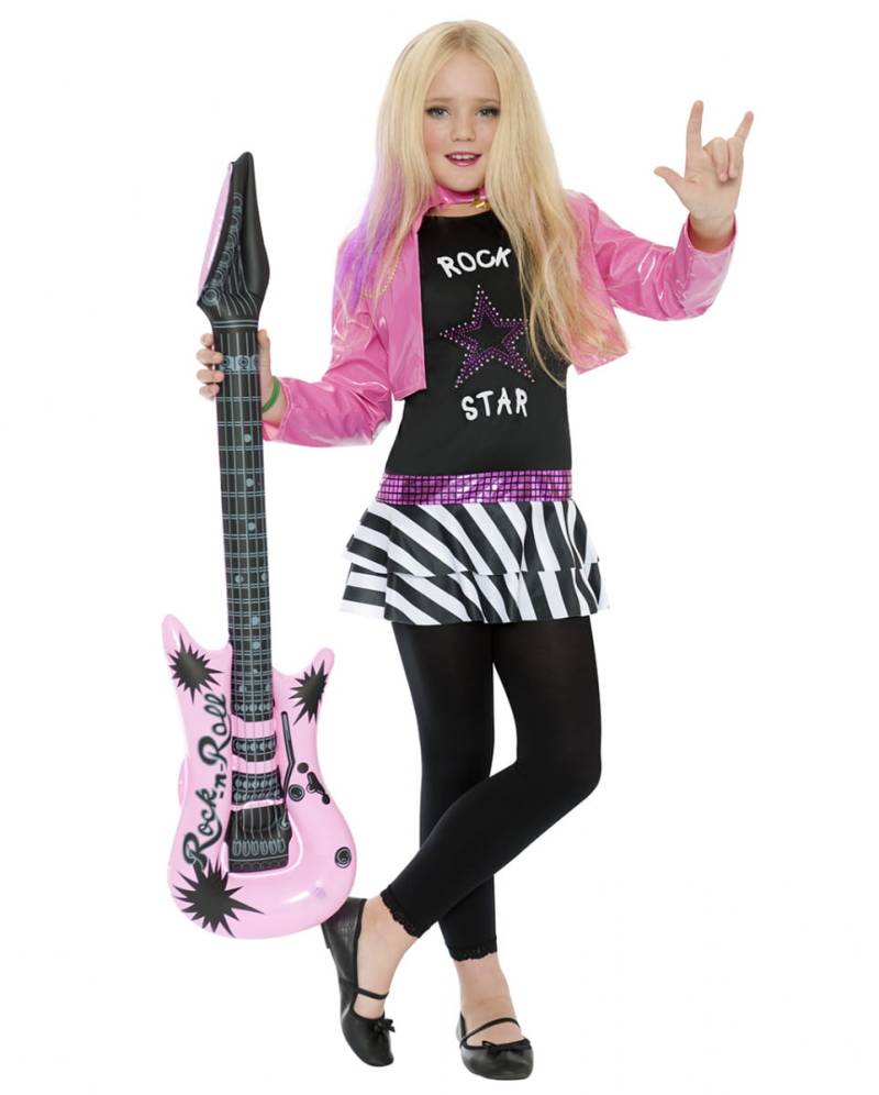 Mini Rockstar Kostüm für Mädchen für Karneval & Fasching M von Karneval Universe