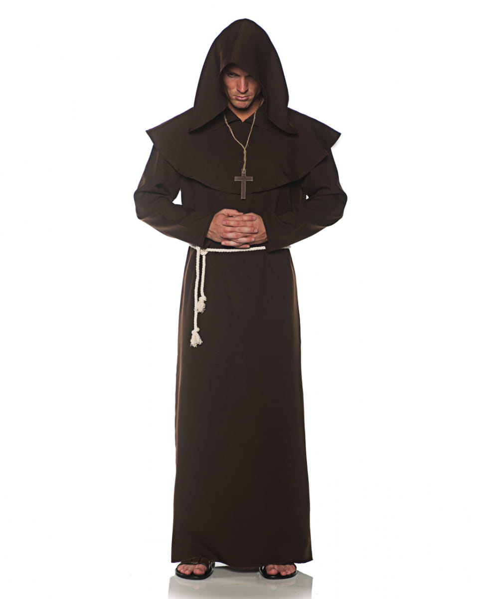 Mönchsrobe Männerkostüm braun  Faschingskostüm XXL von Karneval Universe