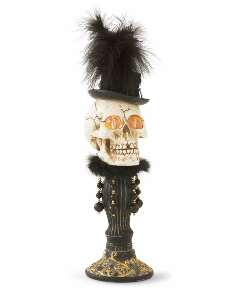 Mrs. Skelett Halloween Büste mit LED Augen 42cm ★ von Karneval Universe