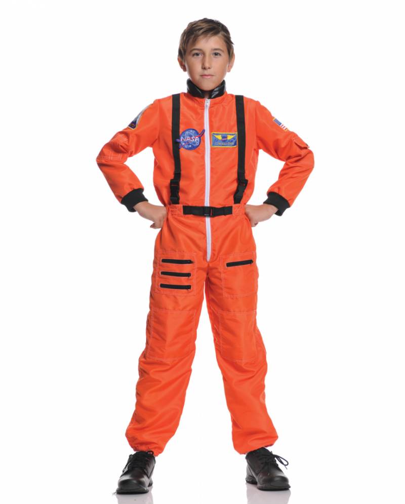 Astronauten Kinder Kostüm Orange   Astronauten Overall für Kinder M von Karneval Universe