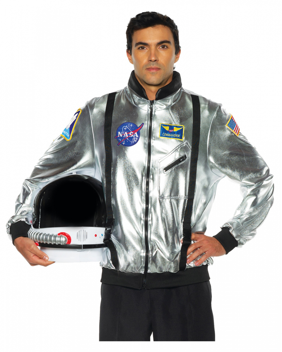 Silberne Astronauten Jacke für Fasching bestellen ✩ XXL von Karneval Universe