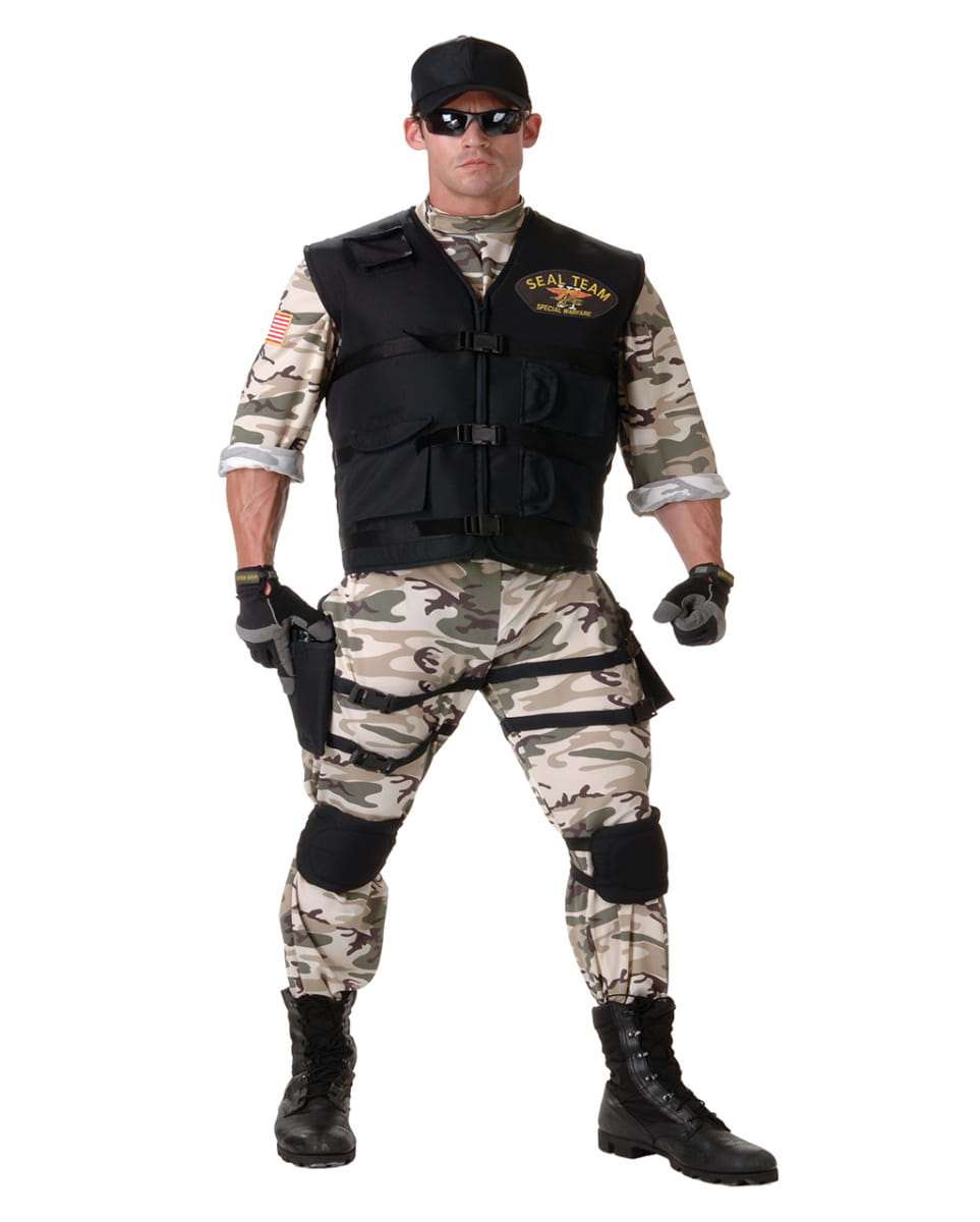 Navy SEAL Soldaten Kostüm XL/XXL  US Navy Verkleidung von Karneval Universe